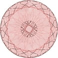 thumbnail image 1 of Ahgly Company Indoor Round Patterned Pink Bubble Gum Pink Area Rugs, 3' Round, 1 of 6
