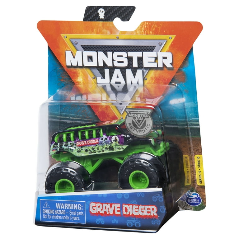 Monster Jam, Official Grave Digger Truck, Die-Cast Vehicle, Ride Trucks Series, 1:64 Scale Monster Jam, Official Grave Digger Truck, Die-Cast Vehicle, Ride Trucks Series, 1:64 Scale