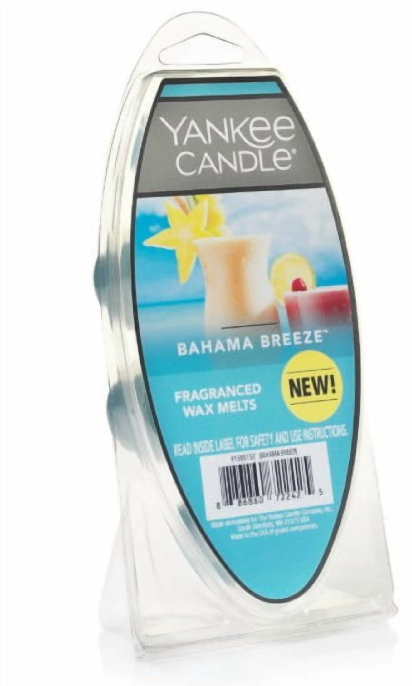 Yankee Candle Wax Melts Pack of 3 - Bahama Breeze Cliffside Sunrise and Amber Sandlewood