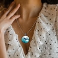 thumbnail image 3 of Whale Stunning Glass Circular Pendant Necklace - Women's Necklaces, Necklaces, 3 of 5