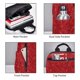 thumbnail image 3 of Balery Red Glitter Mochila ligera para hombre y mujer: duradera e impermeable, ideal para la escuela, el trabajo, viajes y uso diario., 3 of 7