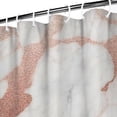 thumbnail image 3 of White Rose Gold Marble Pattern Shower Curtain 72"x72" ,Bathroom Decorative Shower Curtains Set with 12 Hooks,Modern Waterproof Washable Shower Curtain, 3 of 6