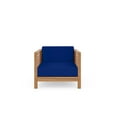 thumbnail image 2 of Sylvie Teak Outdoor Club Chair with True Blue Cushion, 2 of 5