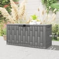 thumbnail image 3 of Outsunny 80 Gallon Resin Deck Box, Lockable Outdoor Storage Box, 3 of 10