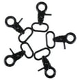 thumbnail image 1 of Phenofice 5 Pcs Fermoirs Pivotants en Alliage de Zinc Noir pour Fixation de Rideaux, 1 of 8