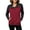 Red, variant on Cmfcve Plus Size Button V Neck Pullover Sweatshirts for Women Fashion Color Block Loose Fit Casual Long Sleeve Fall Shirts