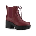 thumbnail image 1 of Unique Bargains Bottes de Combat Chelsea à Talons Épais pour Femmes, 1 of 7