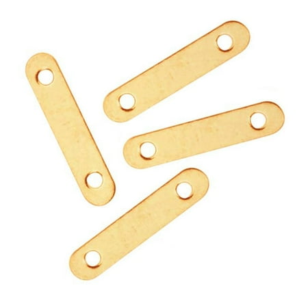 New Double Strand - 22K Gold Plated 8mm Bead Double Strand Spacer Bar 11.5mm Long (20)
