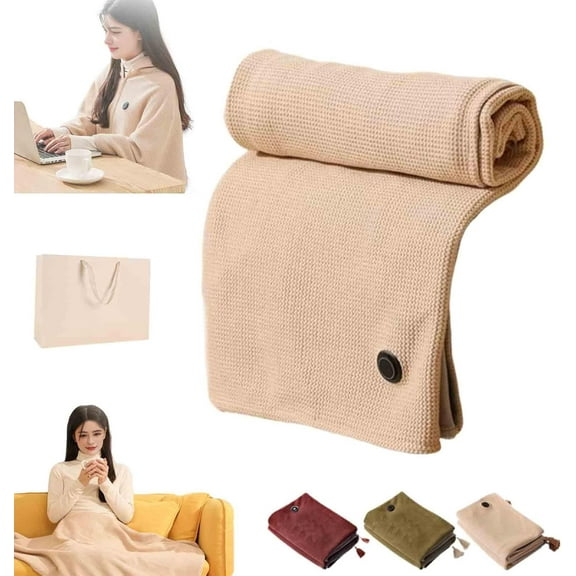 Heating Blanket Electric Blanket,Auto Off,Overheating Protection,Cordless Heated Blanket,59"x31.4" Heating Blanket USB Multi-purpose Blanket