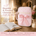 thumbnail image 4 of Bible Cover Case for Women Large Bible Bag with 292Pcs Journaling Kit, Cute Pink Butterfly Floral Book Carrying Case, Christian Gift for Daughter Granddaughter, 4 of 11