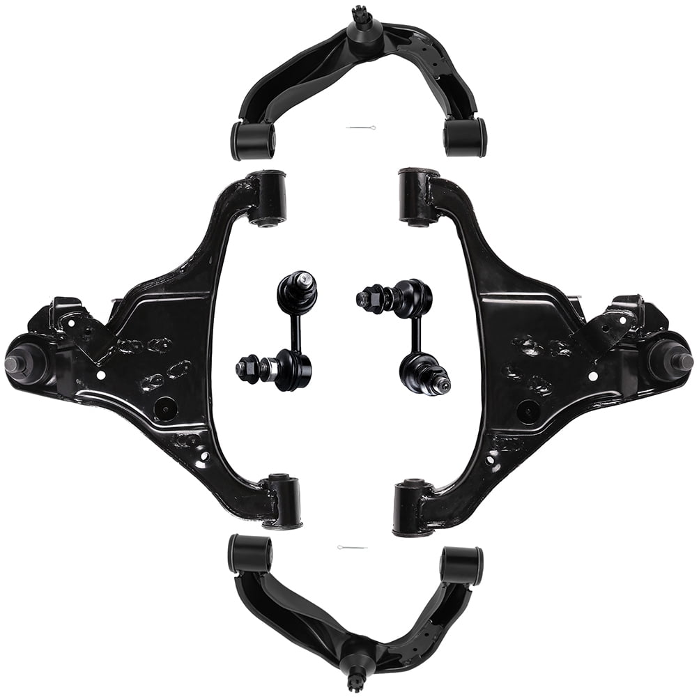 ECCPP - 6PC Lower Control Arm and Ball Joint Upper Control Arm and Ball Joint Sway Bar End Link - Compatible with 2005-2016 for Nissan Frontier 2005-2012 for Nissan Pathfinder Suspension Kit