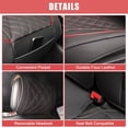 thumbnail image 5 of Car Front Rear Seat Covers Seat Protectors Pad for Chevrolet Silverado 1500 Black Red 5 Pcs Front Rear, 5 of 7