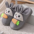 thumbnail image 2 of Kids Boys Girls Cute Rabbit Slippers Non-slip Fuzzy Warm Soft Bunny Slippers For Toddlers Bedroom House Indoor Shoes, 2 of 8