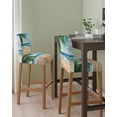 thumbnail image 2 of Summer Beach Bar Stool Covers Set of 4, Coastal Ocean Tropical Palm Trees Stretch Washable Bar Chair Covers with Backs, Removable Pub Counter Height Chair Cover for Kitchen Dining Room Cafe, 2 of 7