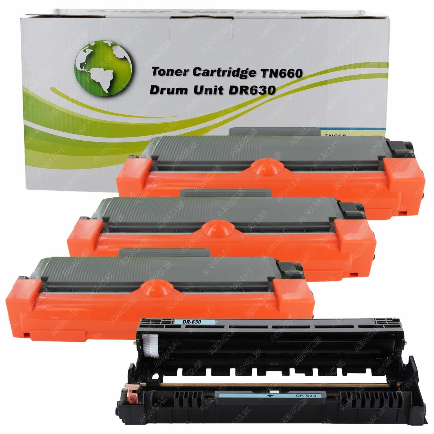Compatible Brother DR630 &TN660 Drum Unit Combo (Set of 4)