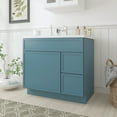 thumbnail image 2 of Vanity Art 36" W Birch Plywood Freestanding Single Base 2 Drawers Storage Cabinet with Soft Close Door, 2 of 9