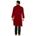 thumbnail image 4 of Atasi Indian Solid Kurta Pajama Set For MensÂ&nbsp;Mandarin Collar Casual Long-Wear Kurta, 4 of 7