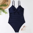 thumbnail image 6 of Spring Saving GaThRRgYP One Piece Swimsuit for Women,Women Solid with Chest Pad without Underwire Bikini Deep V One-piece Swimsuit, 6 of 8