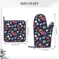 thumbnail image 3 of Honeii Rocket Satellite patten Oven Mitts and Pot Holders Sets, Baker Oven Mitts, Mittens for Kitchen Decor, Baking Lover over Gloves Gifts, 3 of 7
