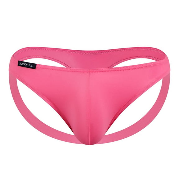 Herrnalise Men's Jockstrap Underwear Men Casual Fashion Solid Sexy Underwear Thong Buttock Lift Breathable Briefs Sexy Underwear Set For Men For Hot Pink,L