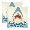 thumbnail image 2 of MKHERT Shark Jaws Throw Pillowcase Pillow Cover Cushion Couver 18x18 inch, Set of 2, 2 of 3