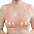 thumbnail image 4 of Sports Bras for Women Plus Size XL-5X No Underwire Push Up Comfortable Pullover Underwear Casual Solid Stretchy Support Bralettes, 4 of 7