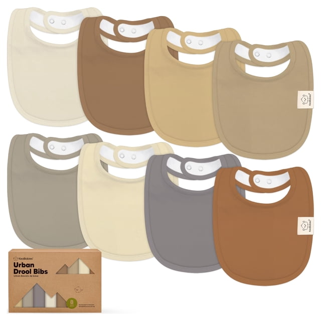 Baberos KeaBabies, paquete de 8 unidades, algodón orgánico, unisex, 0-24 m
