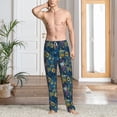 thumbnail image 5 of Uemuo Halloween Elements Pattern Men's Wide Leg Palazzo Lounge Pants with Pockets Light Weight Loose Comfy Casual Pajama Pants-X-Large, 5 of 9