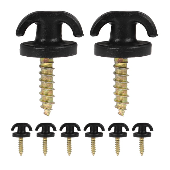 NICEXMAS 8Pcs Black Car Trunk Hooks Cargo Net Replacement Hardware Kit for Secure Luggage