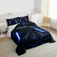 thumbnail image 3 of Castle Fairy 3-Piece Queen Size Comforter Set, Blue Gamepad Print, 3 of 8