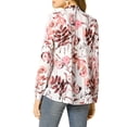 thumbnail image 3 of Blusa Floral de Manga Larga con Botones y Cuello en V para Mujer Estilo Chic 3XL Blanca, 3 of 7