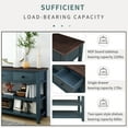 thumbnail image 4 of Tensun Navy Retro Design Console Table: Solid Wood, Three Drawers, Two Open Shelves - Ideal for Entryway, Hallway, Living Room, Bedroom, Foyer, Corridor, Office, 4 of 5