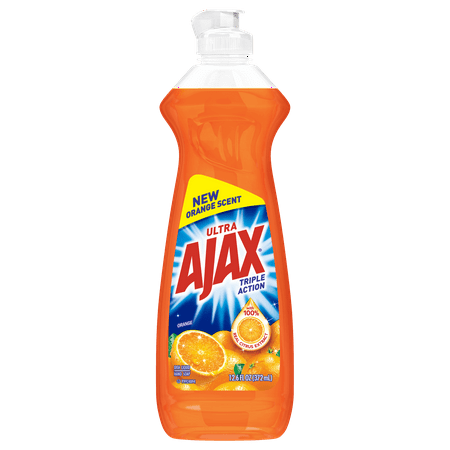 Ajax Ultra Triple Action Liquid Dish Soap, Orange - 12.6 Fluid Ounce