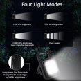 thumbnail image 2 of Linternas pequeñas, 1000 lúmenes, recargables, impermeables, portátiles, con luz LED, llavero, 4 modos, mini luces de trabajo con soporte plegable e imán fuerte (paquete de 2), 2 of 5