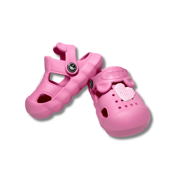 SANDALIAS PARA NIÑA LIGERSA Y ANTIDESLIZANTES EVA COLOR ROSA CON PINES DECORATIVOS