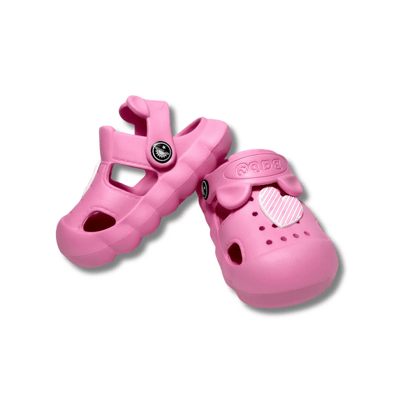 SANDALIAS PARA NIÑA LIGERSA Y ANTIDESLIZANTES EVA COLOR ROSA CON PINES DECORATIVOS