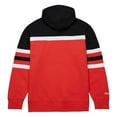 thumbnail image 3 of Men's Mitchell & Ness Red/Black Carolina Hurricanes Head Coach Pullover Hoodie, 3 of 5