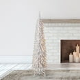 thumbnail image 3 of Home Heritage 5' 100 LED Pre-Lit Artificial Christmas Tinsel Tree, White, 3 of 11