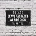 thumbnail image 5 of Please Leave Packages At Side Door (2 Pack) 8 Inch x 12 Inch Novelty Plastic Sign Drop Here Thank You Weatherproof Perfect for Porches Entryways Lobbies Fun Gift for Homeowners, 5 of 6