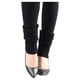 thumbnail image 1 of Medias de pierna de punto acanalado con puños rizados de INSPIRE CHIC para mujer en color negro con estampado, 1 of 6