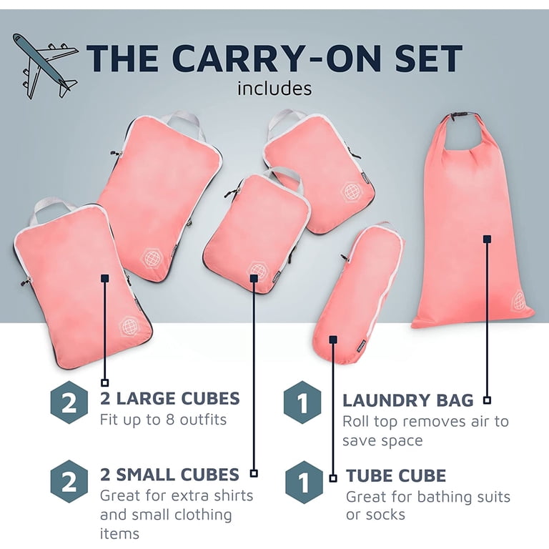 Sac de Compression, Sac de Compression Rangement pour Couette, Vêtements et Maison (Rose, L