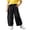 Black, variant on VBEWZET Kids Wide Leg Casual Pants, Elastic Waist Loose Fit Trousers with Pockets, Lightweight Air-Condition Pants for Boys & Girls Black 2-3 Years