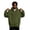 Army Green, variant on Mens Zip Up Hoodie Oversized Hooded Sweatshirt Full Zipper Long Sleeve Soft Warm Casual Jacket with Pockets Drawstring for Lounge Gym Outdoor Activities
