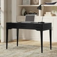 thumbnail image 2 of Harper 48 inch Wide Solid Hardwood Mid-Century Modern Small Desk in Black, 2 of 11