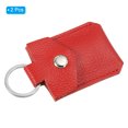 thumbnail image 3 of Uxcell Leather Key Fob, Genuine Leather Keys Cover Portable Key Rings Air Tag Holder for Keys ID Key Cards, Red 2 Pack, 3 of 6