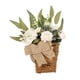 thumbnail image 4 of Cesta de flores artificiales con hojas verdes para colgar en la pared, decoración de flores falsas Blanco, 4 of 9