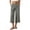 *Gray, variant on VBVC Women's Cotton Linen High Waisted Capri Pants , Wide Leg Work Beach Cropped Trousers For Women , Ladies' Button Fly Breathable Pants with Pockets,Beige,S-2XL