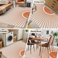 thumbnail image 5 of Sunlight Lines Area Rugs 2.7'x5', Washable Small Throw Rugs for Kitchen Bedroom, Orange Sunset Abstract Striped Art Indoor Outdoor Rug Non-Slip Low Pile Carpet Runner Reversible Floor Mats, 5 of 8