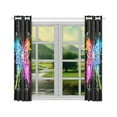 thumbnail image 3 of MYPOP Colorful Butterfly Window Curtain Kitchen Curtain 26x39 inches (Two Pieces), 3 of 3