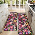 thumbnail image 4 of Kitchen Rugs Sets Of 2,Pioneer Flower Floral Print Pattern Anti Fatigue Kitchen Mat Rugs Non Slip Washable,Decorative Kitchen Floor Mats for Kitchen,Sink,Laundry,17"x47"+17"x47", 4 of 5